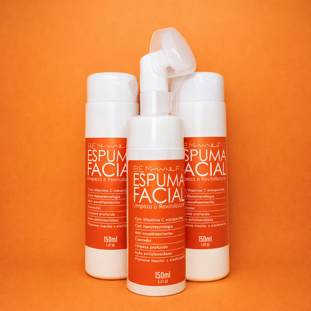 Kit Espuma Facial Bem me Fiz + 2 Refis – 150 ml – Bem Me Fiz