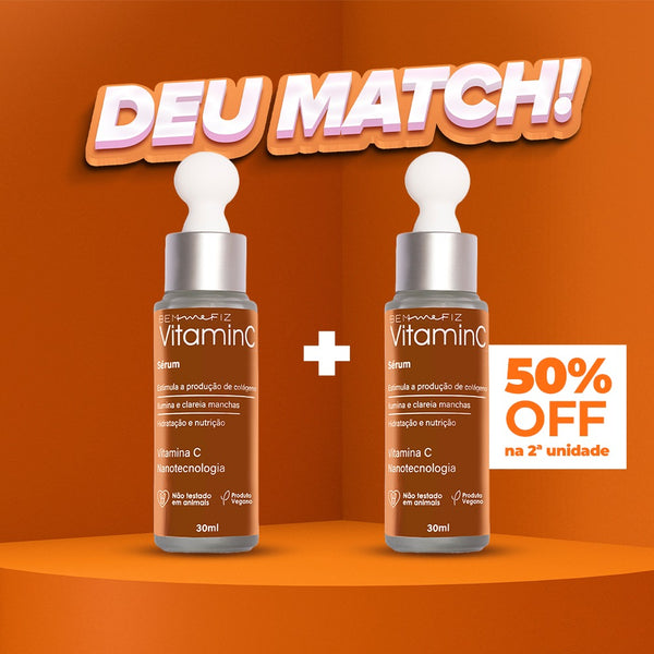"DEU MATCH - Serum Vitamin C Nanoencapsulado + 50% off na segunda unidade