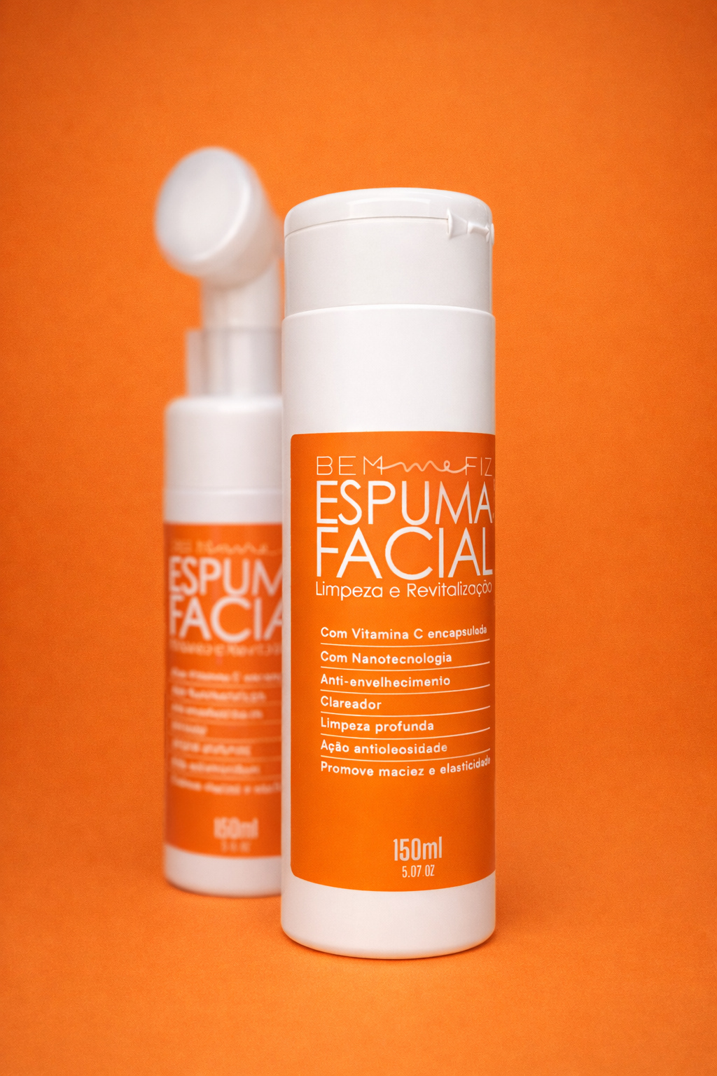 Kit Espuma Facial e 1 Refil 150mL | Bem Me Fiz